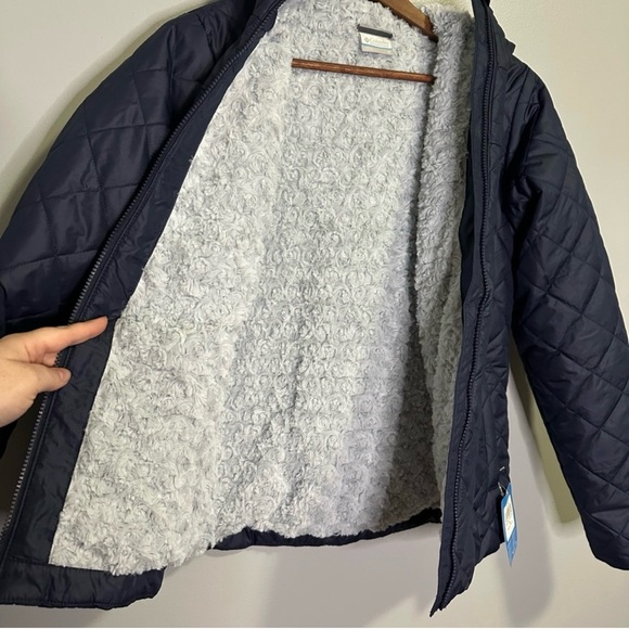 Columbia Blue Hooded Quilted Jacket - Picture 3 of 6